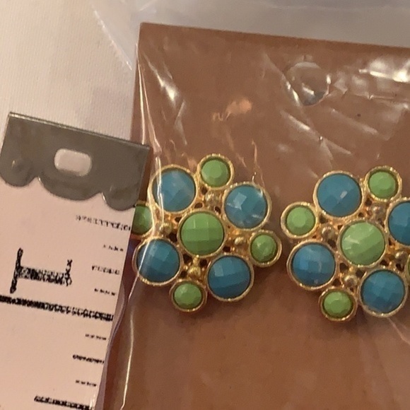 💐5/25 two pair lot pink flower statement gold - Picture 9 of 9